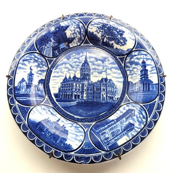 Rowland & Marsellus Co. Other - Antique Rowland & Marsellus Co Hartford Connecticut Souvenir Hanging Plate